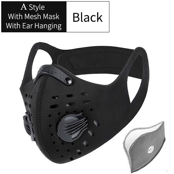 WEST BIKING Sport Face Mask Activated Carbon Filter Dust Mask PM 2.5 Anti-Pollution Running Training MTB Road Bike Cycling Mask