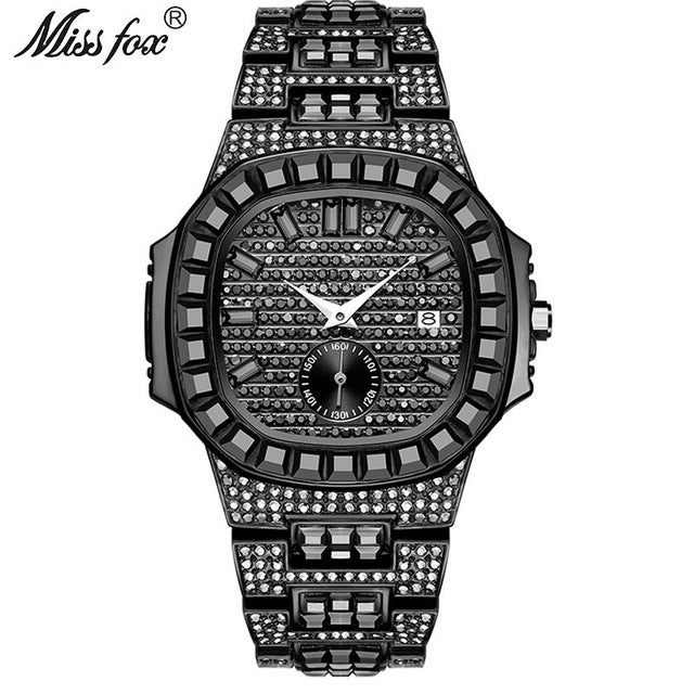 Iced Out Watches  Top Brand Luxury Watch  Full Diamond