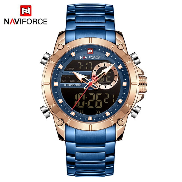 Men Military Sport Wrist Watch Gold Quartz