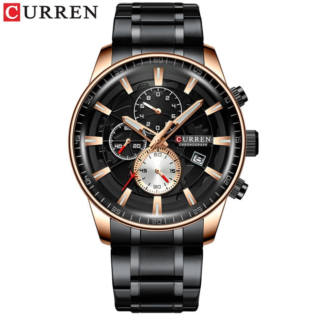 Gold Sport Waterproof Quartz Watches for Men