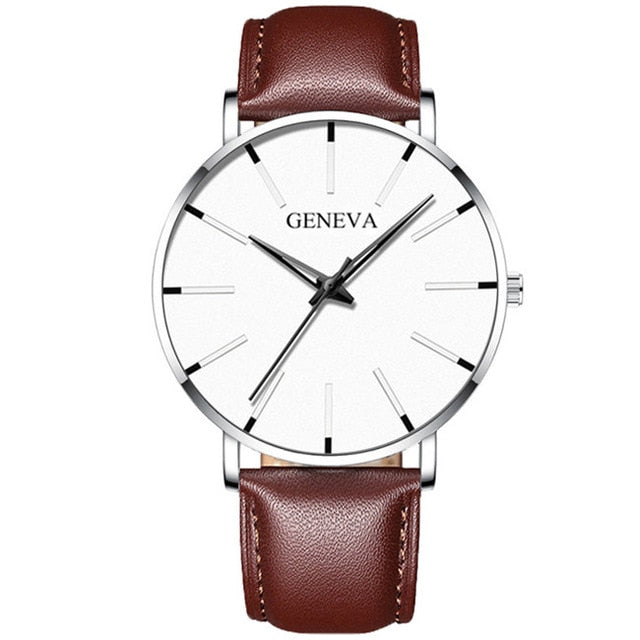 Men's Fashion Ultra Thin Watches  Steel Mesh