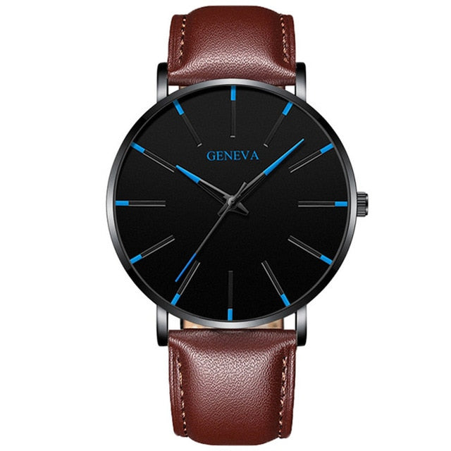 Men's Fashion Ultra Thin Watches  Steel Mesh