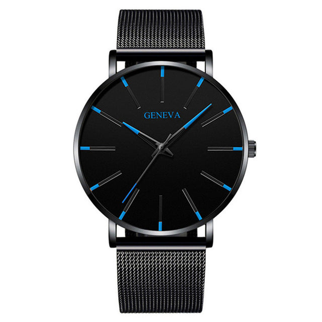 Men's Fashion Ultra Thin Watches  Steel Mesh