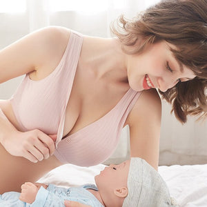 Cotton Nursing Bra Breathable Breastfeeding Bras for Women Maternity Bra Plus Big Size Easy Feeding Bra Wire Free