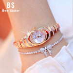 High-quality Japanese movement Fashion Small Watches For Women Rose Gold Luxury Ladies Wristwatch Diamond Female Bracelet Watch