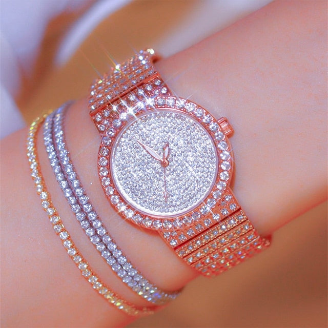 2021 Women Watches Waterproof Quartz Movement Full Diamond Luxury Brand Fashion Trend Ladies Women Wristwatch Clock Reloj Mujer