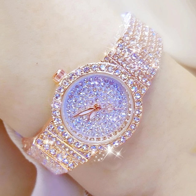 2022 Brand Luxury Women Watches Full Diamond Dress Ladies Japan Quartz Movement Women&#39;s Wristwatch Stainless Steel Reloj Mujer