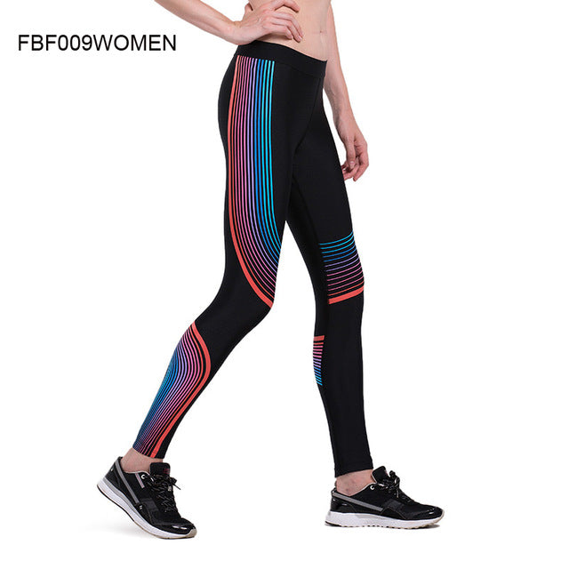 Yoga Compression Pants Elastic Tights Female Exercise Sports Fitness