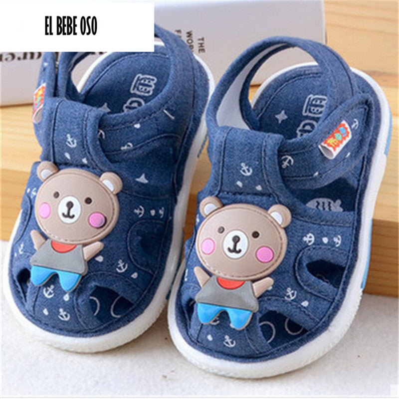 Soft Denim Fabric Baby Girls Infant Shoes  Nonslip
