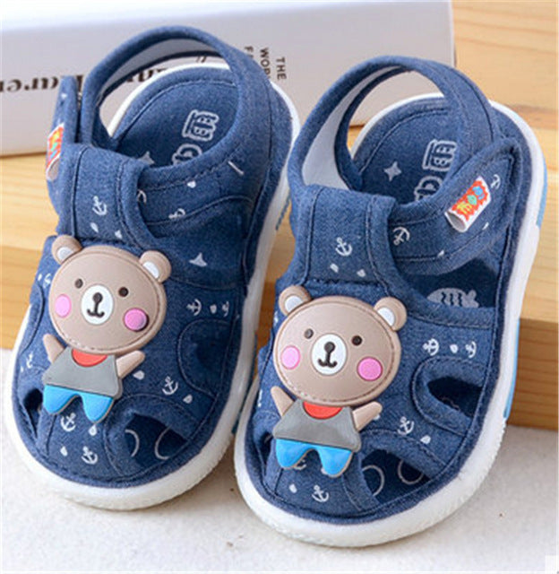 Soft Denim Fabric Baby Girls Infant Shoes  Nonslip