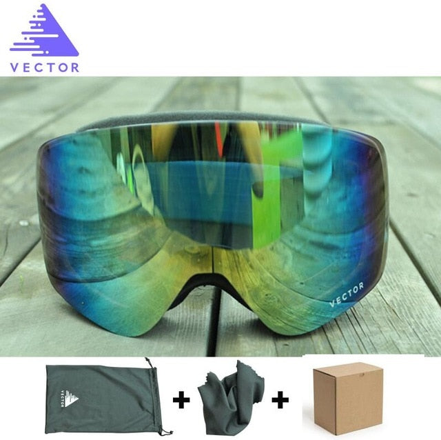 Professional Ski Goggles Men Women Anti-fog 2 Lens UV 400