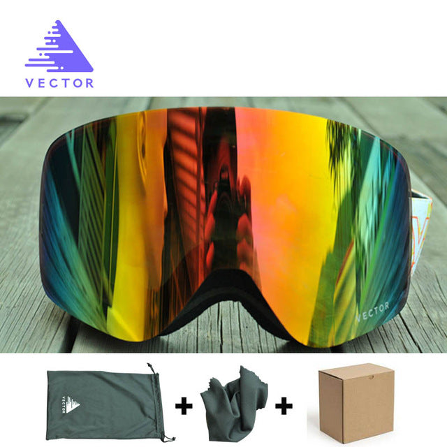 Professional Ski Goggles Men Women Anti-fog 2 Lens UV 400