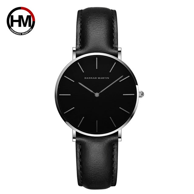 HANNAH MARTIN Brand Fashion Simple Japan Quartz Movement Watch