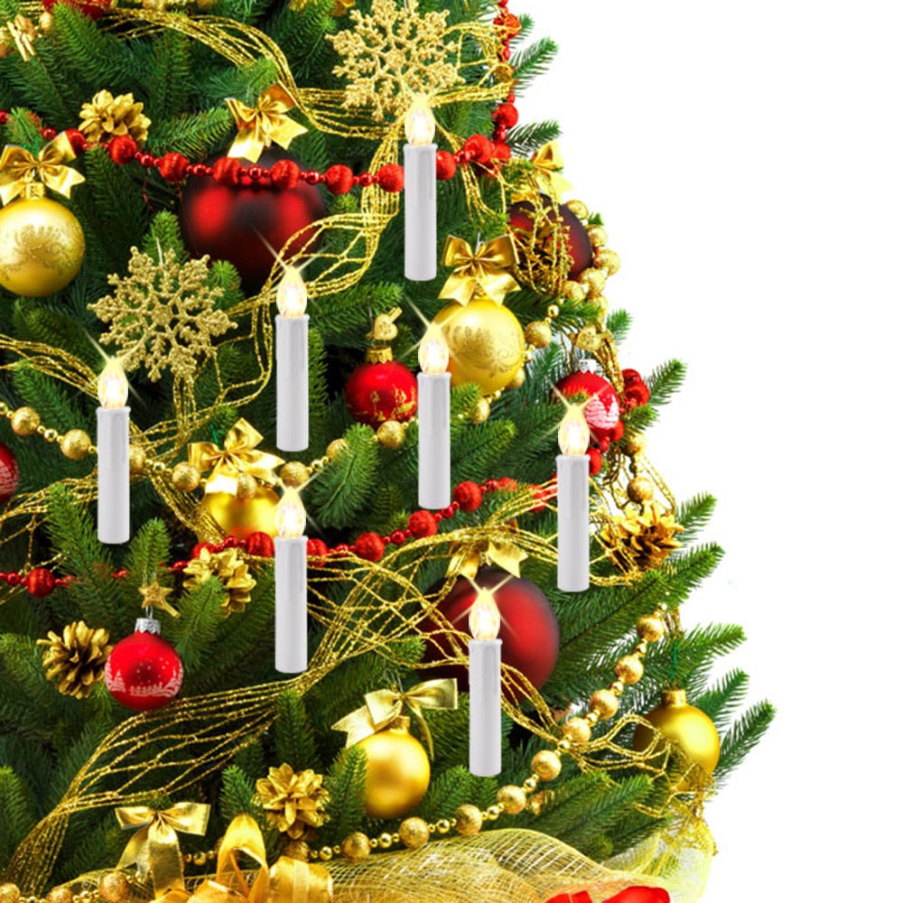 New 10 PCS  LED Candle Light Flame-less Flickering Remote Control Christmas Home Decor