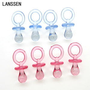Small Diamond Cut Pacifiers Bead Baby Shower Favors Blue Pink For Party