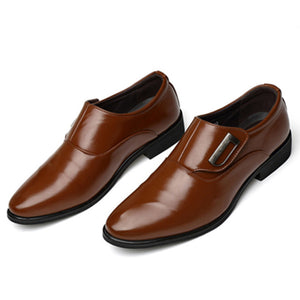 Men Business Dress Loafers Pointy Black  size 38-48