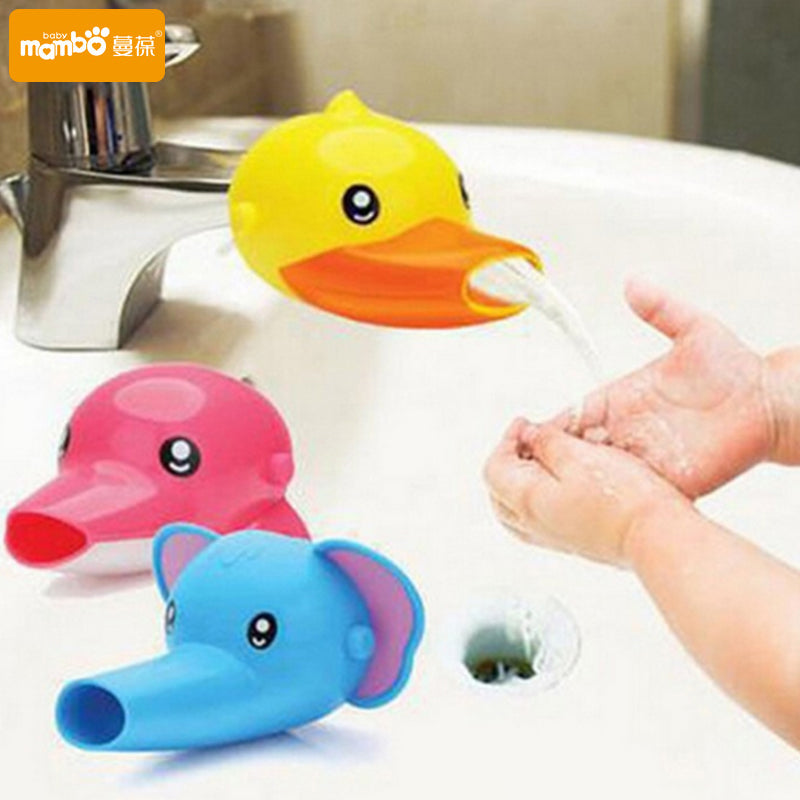 Happy Fun Animals Faucet Extender Baby Tubs Kids Hand Washing