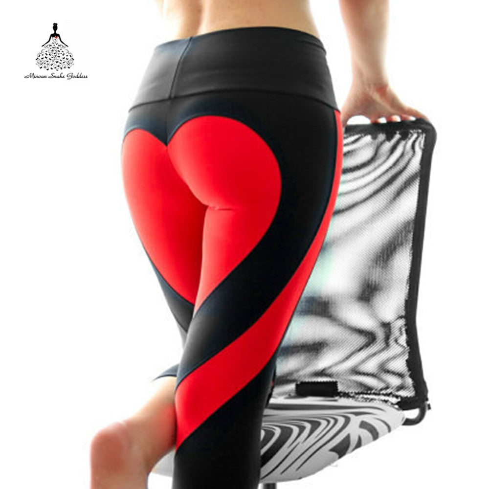 Women Pants Hip Heart Shape printing  Leggings Women Sexy New Color