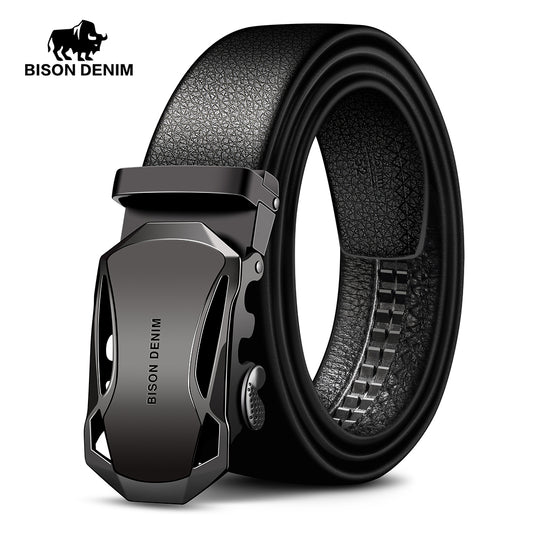 Men's Belt Cow Leather Belts Brand Fashion Automatic Buckle