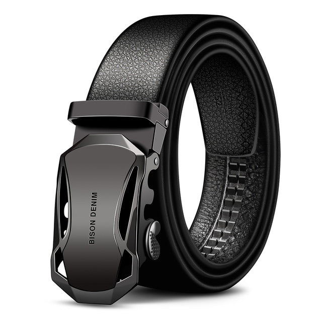 Men's Belt Cow Leather Belts Brand Fashion Automatic Buckle