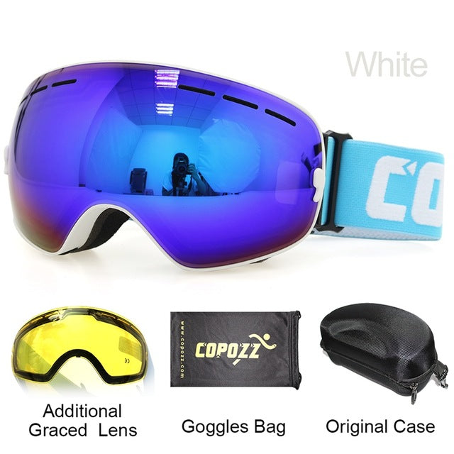 Goggles with Case & Yellow Lens UV 400 Anti-fog