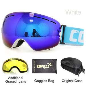 Goggles with Case & Yellow Lens UV 400 Anti-fog