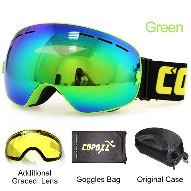 Goggles with Case & Yellow Lens UV 400 Anti-fog