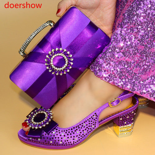 latest design Women Shoe and Bag Set