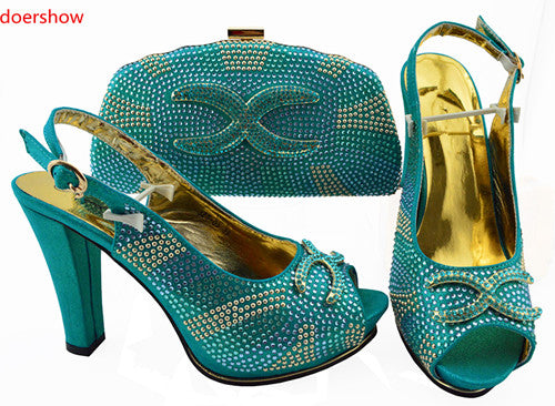 Italian matching shoe and bag set