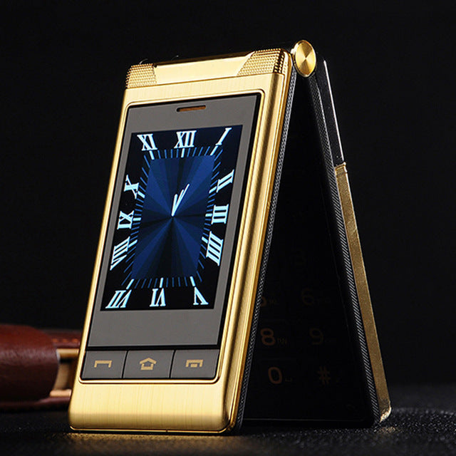 Double Dual Screen Dual SIM Long Standby Touch Screen FM Senior Phone